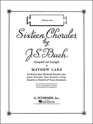 16 Chorales by J.S. Bach String Bass band method book cover